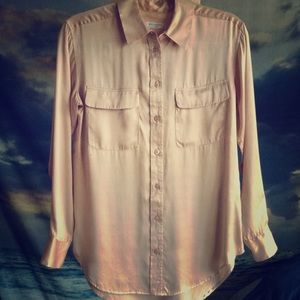 Equipment Millennial Pink Silk Button Up Shirt